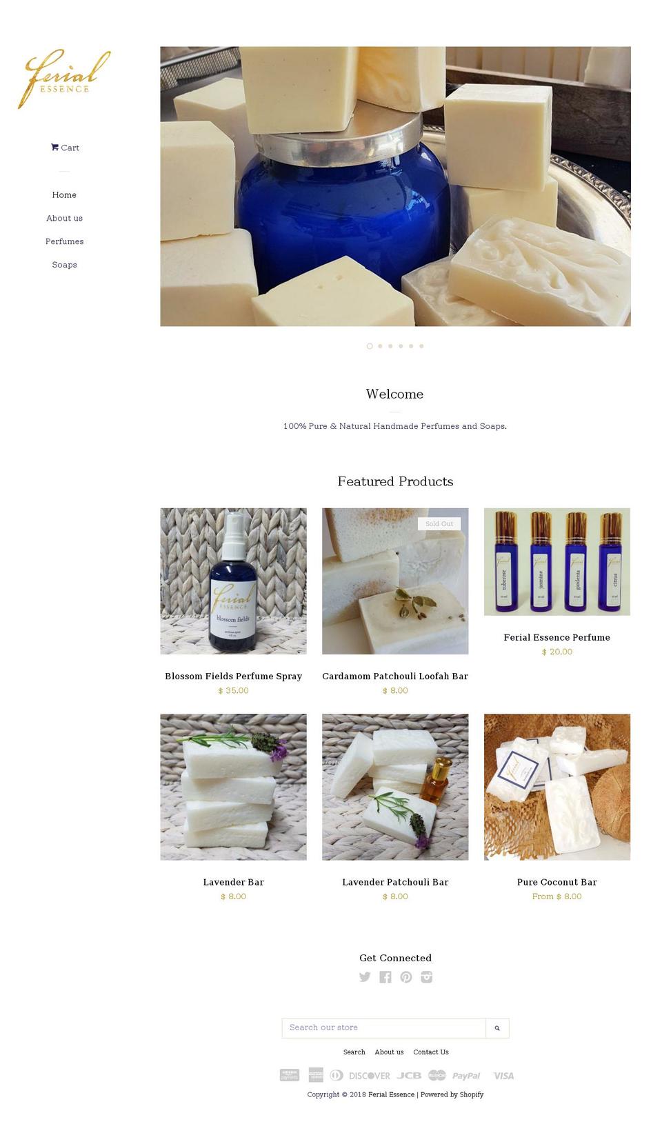 ferialessence.com — Shopify storefront screenshot