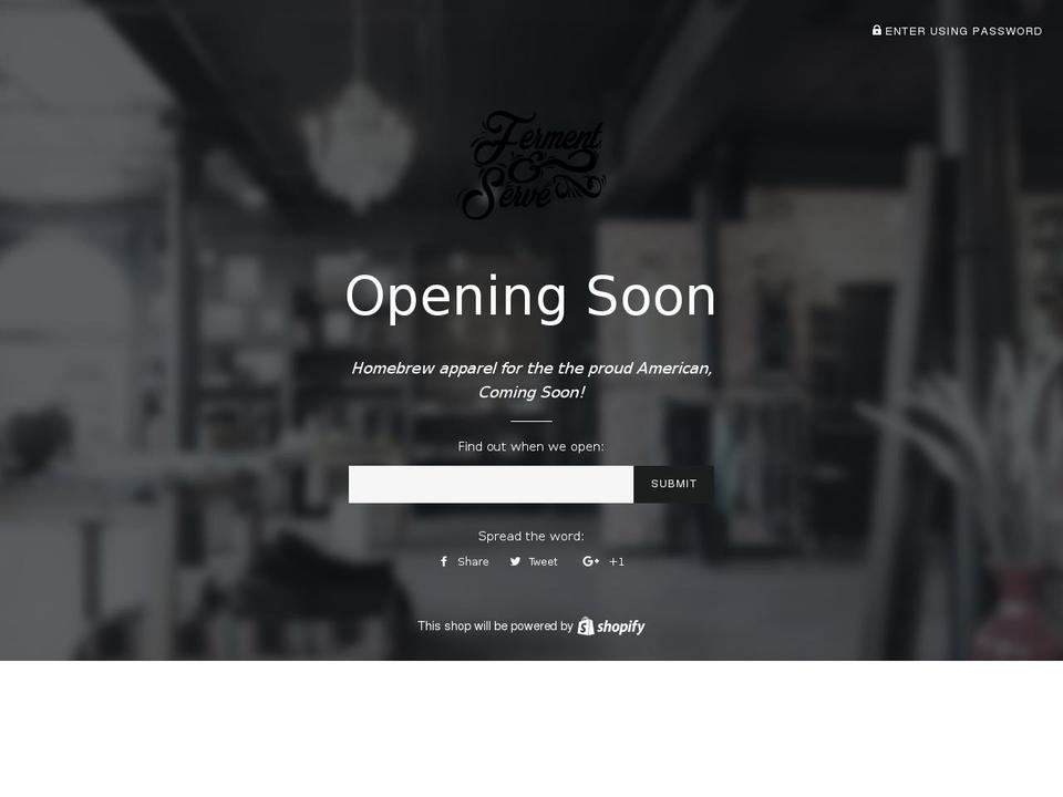 fermentandserve.com shopify website screenshot