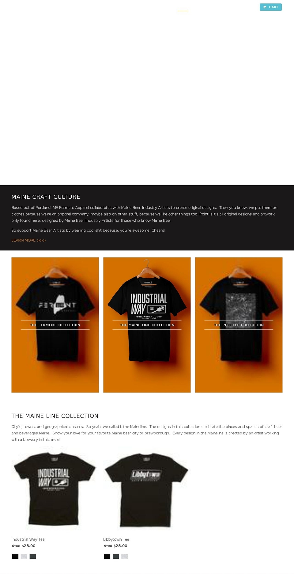 fermentapparel.com — Shopify storefront screenshot