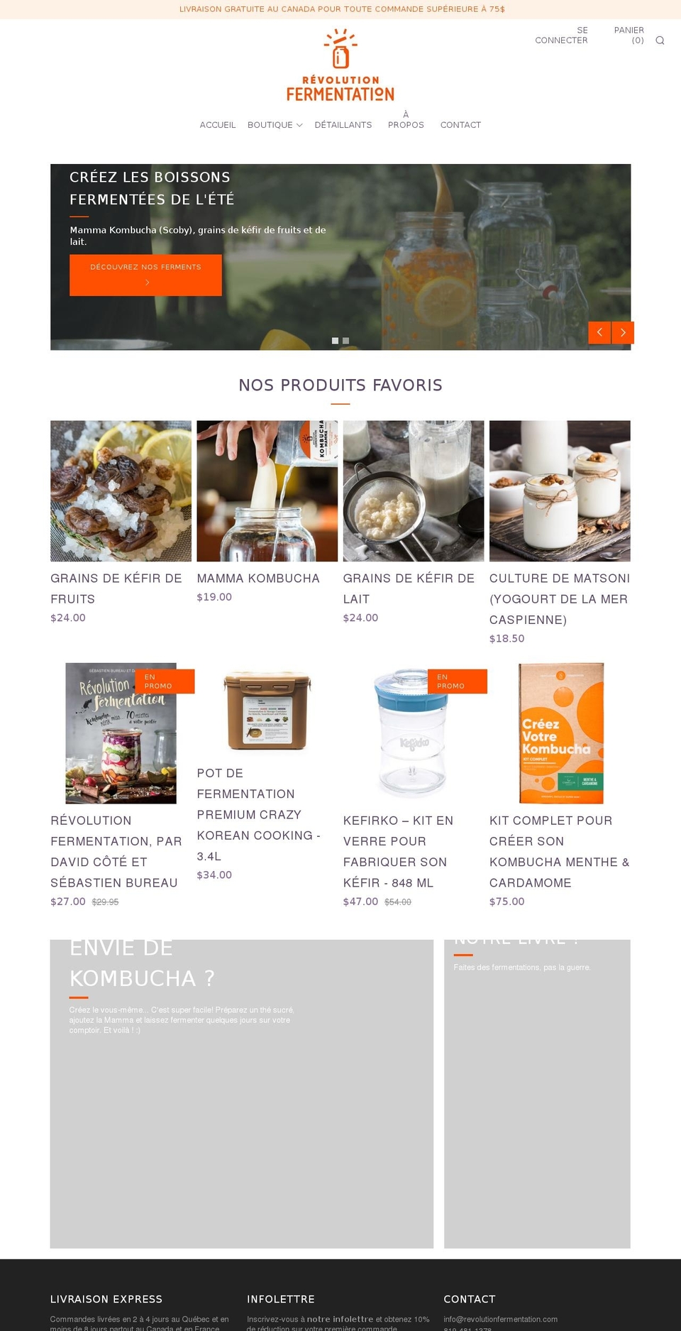 fermentationrevolution.com — Shopify storefront screenshot