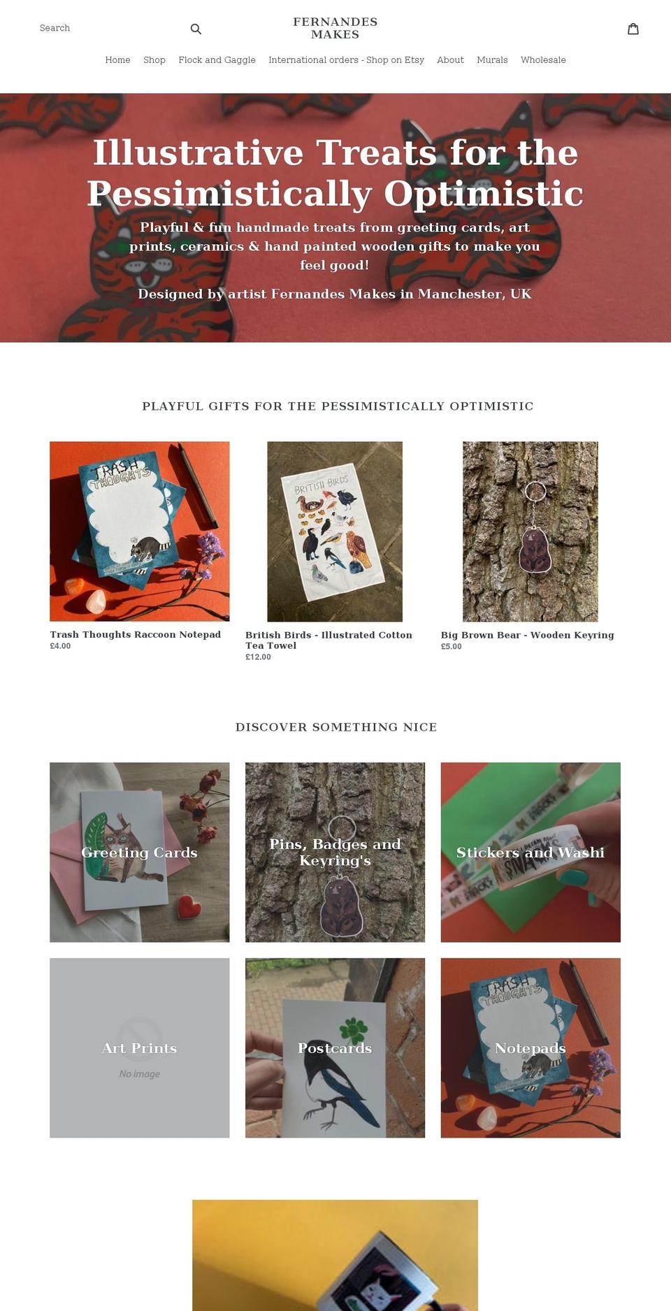 fernandesmakes.co.uk shopify website screenshot