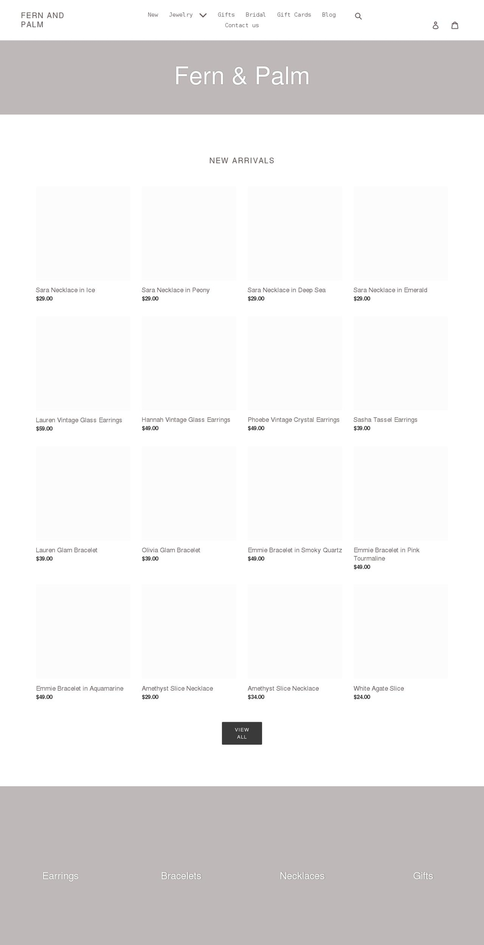 fernandpalm.com shopify website screenshot