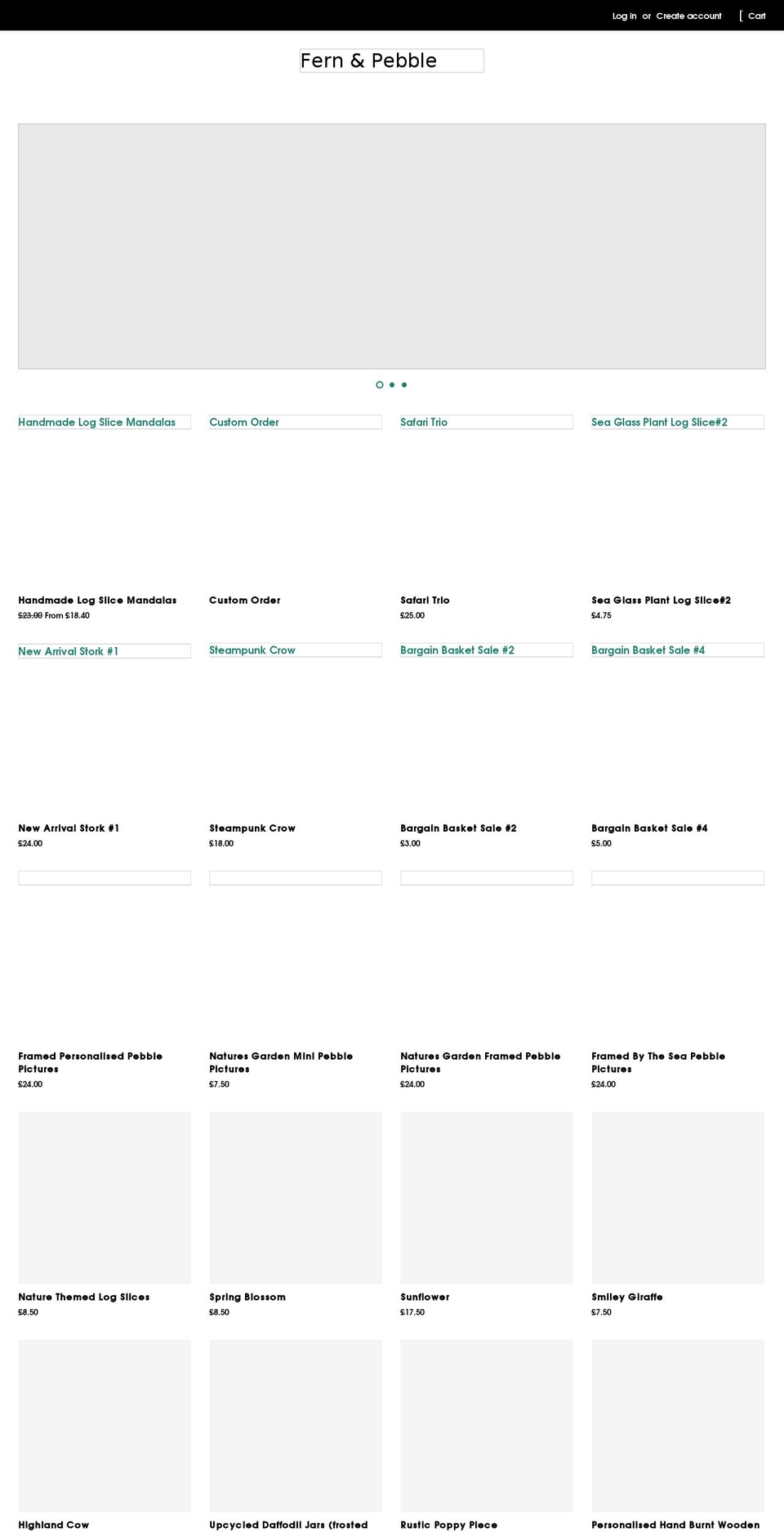 fernandpebble.com shopify website screenshot