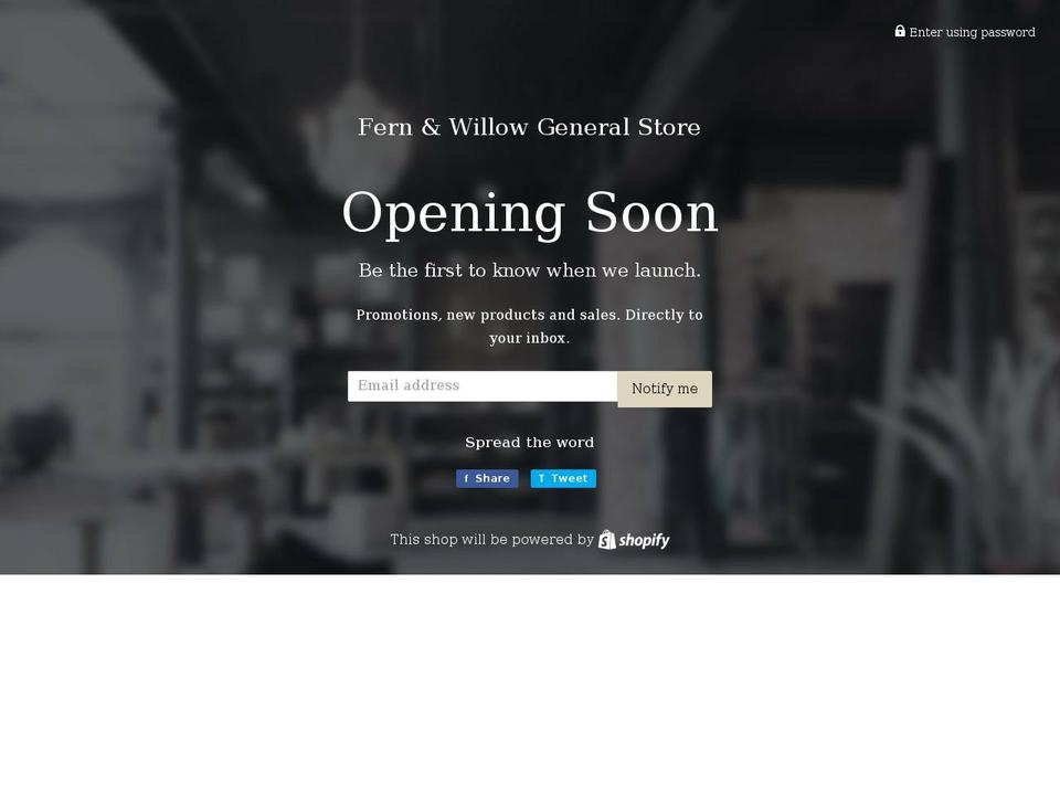 fernandwillowgs.com shopify website screenshot