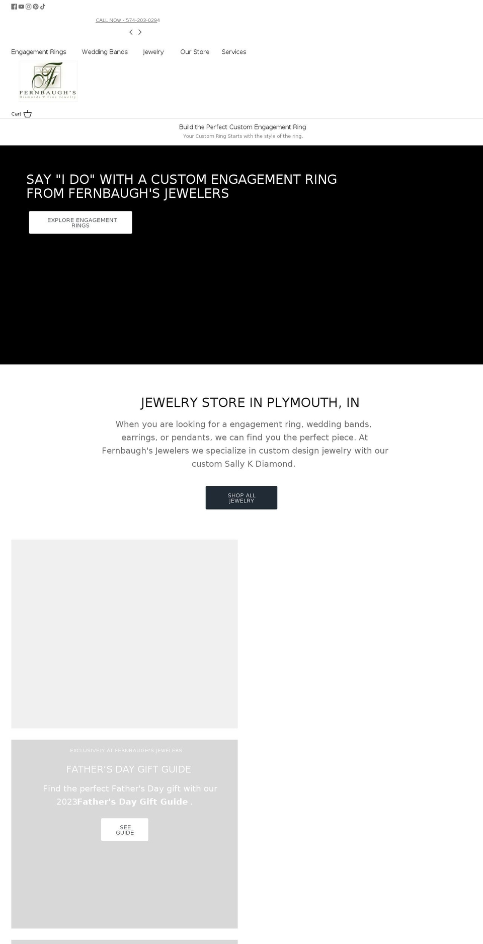 fernbaughsjewelers.com shopify website screenshot
