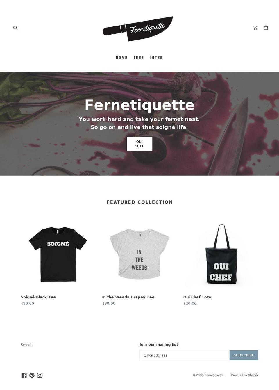fernetiquette.com — Shopify storefront screenshot