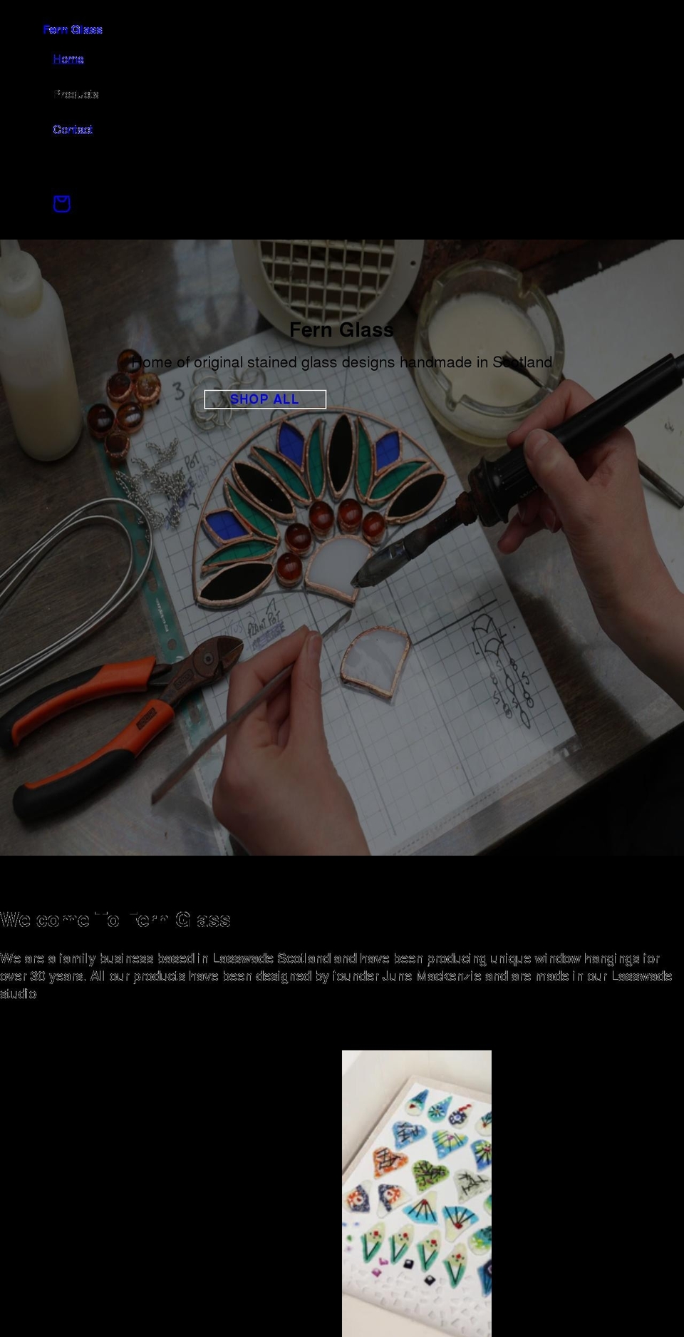 fernglass.co.uk shopify website screenshot