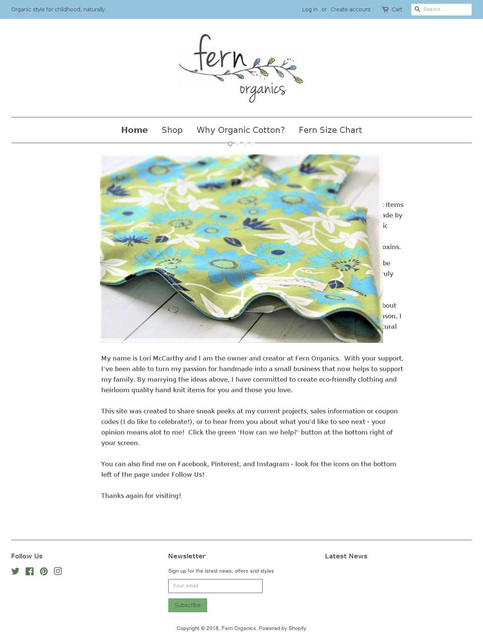fernorganics.com — Shopify storefront screenshot