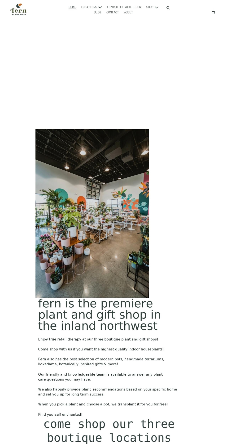 fernplantshop.com shopify website screenshot