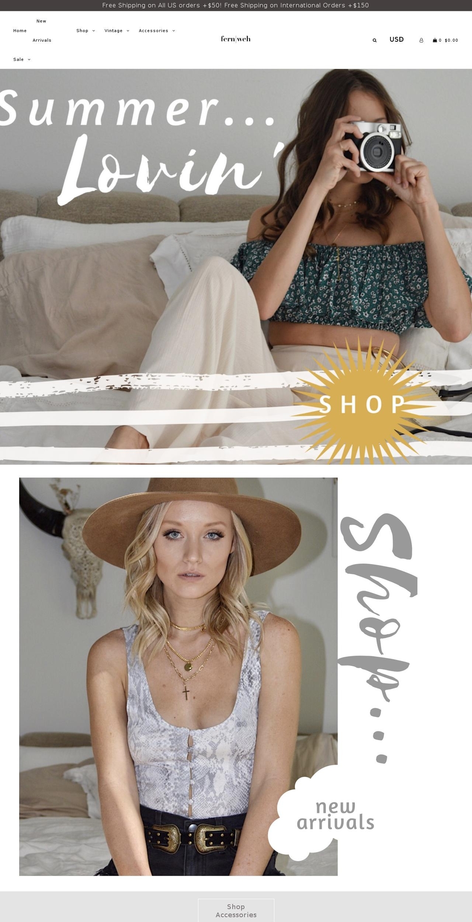 fernwehboheme.com shopify website screenshot