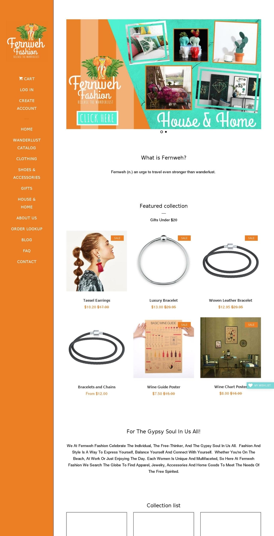 fernwehfashion.com — Shopify storefront screenshot