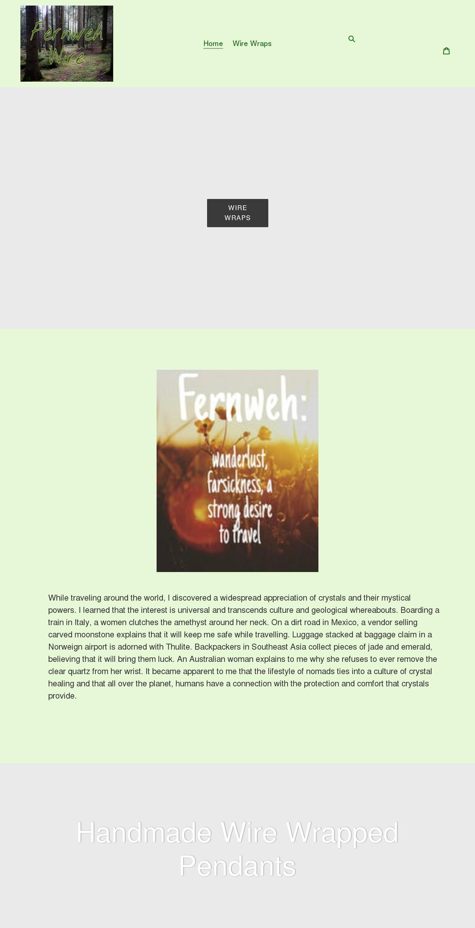 fernwehwire.com shopify website screenshot