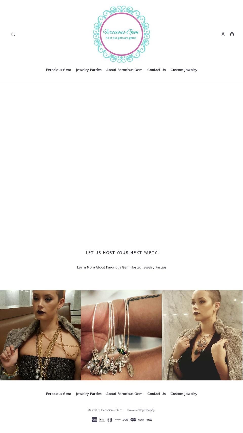 ferociousgem.com — Shopify storefront screenshot