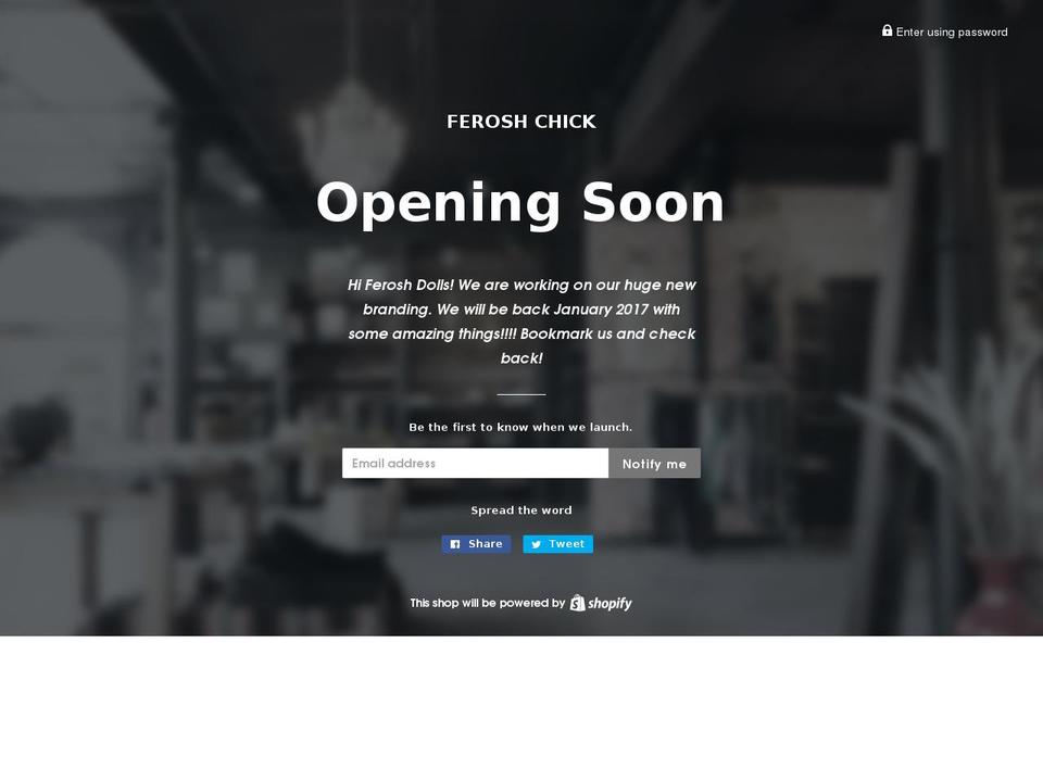 feroshchick.com shopify website screenshot