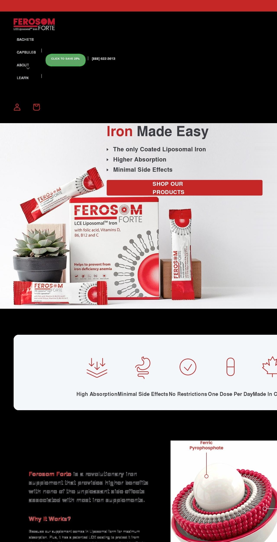 ferosom-forte.myshopify.com shopify website screenshot