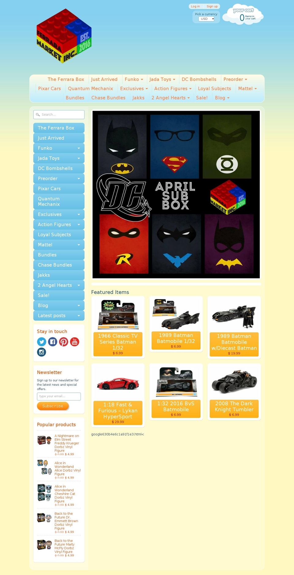 ferraramarketinc.com shopify website screenshot