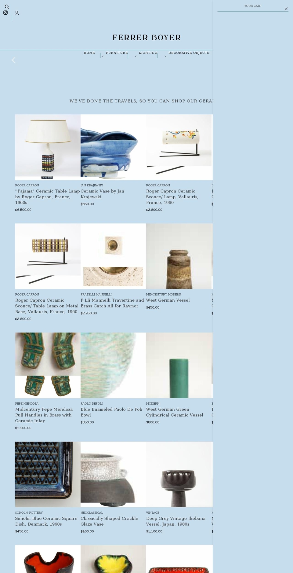 ferrerboyer.com shopify website screenshot