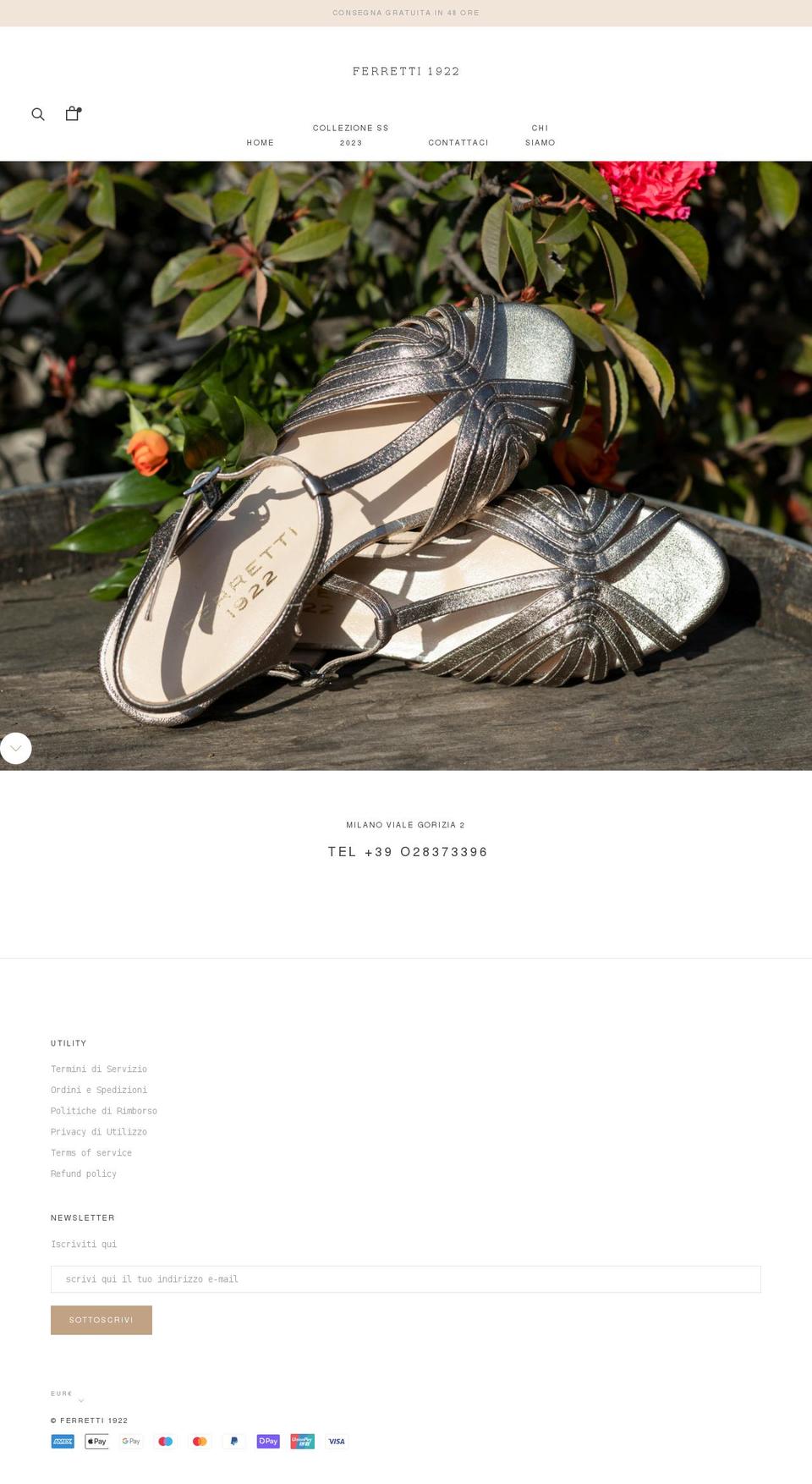 ferretti1922navigli.com shopify website screenshot