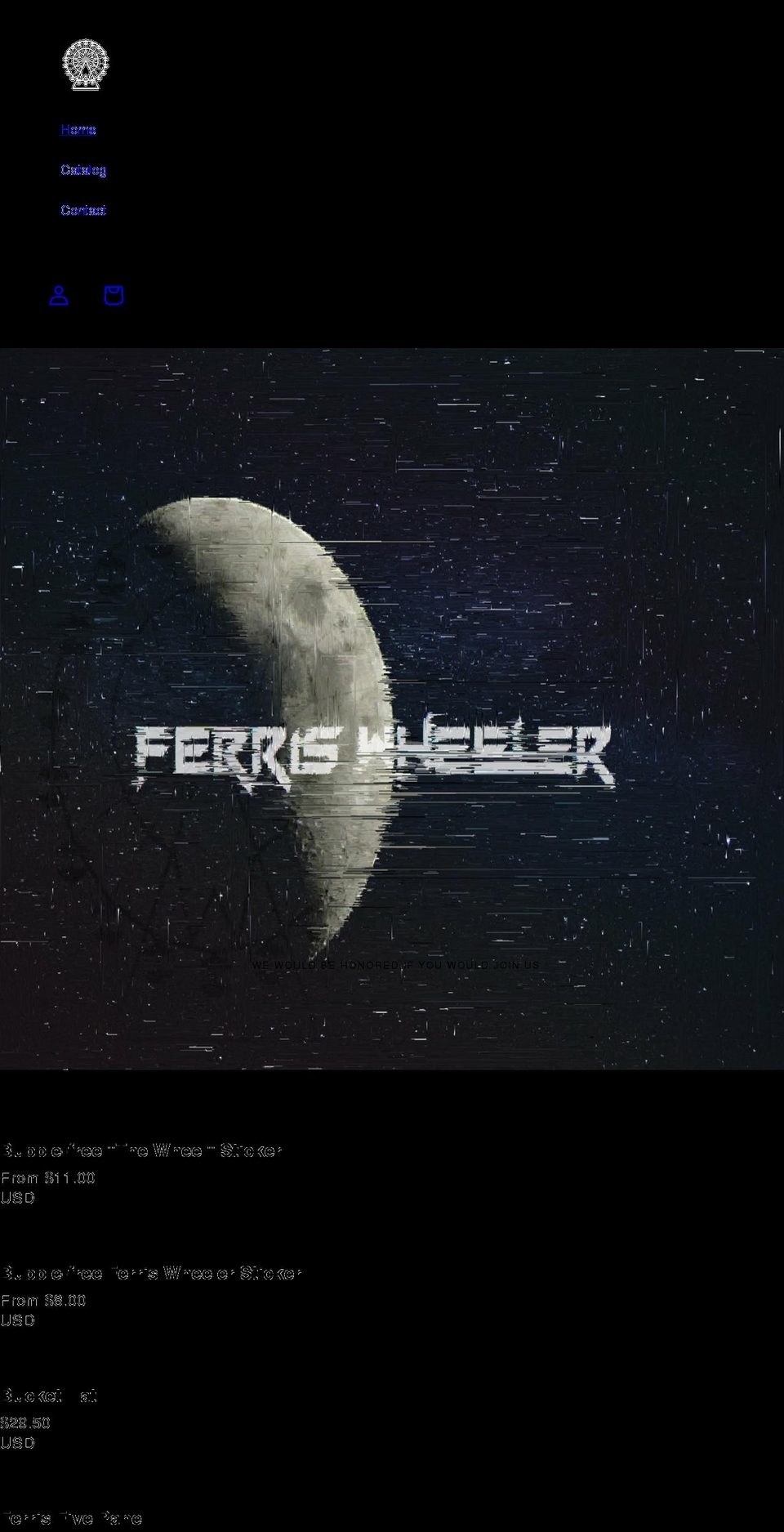 ferriswheeler.com shopify website screenshot