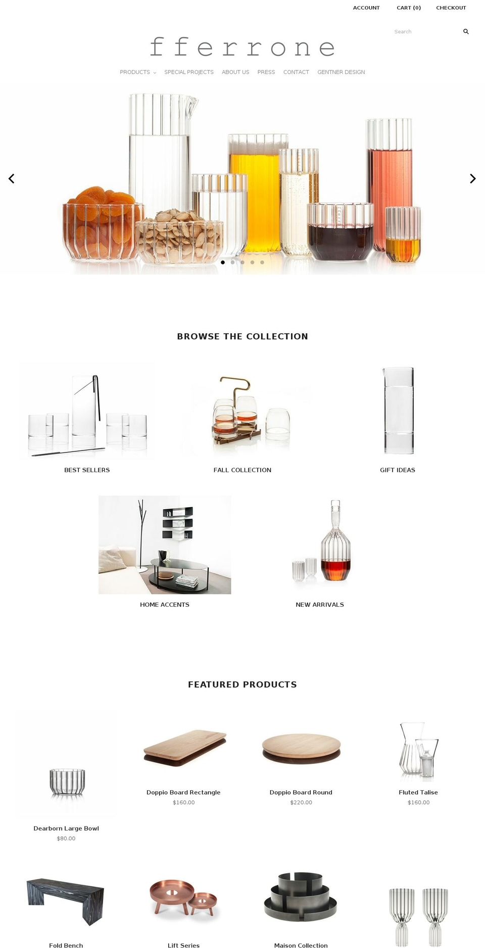ferronedesign.com — Shopify storefront screenshot