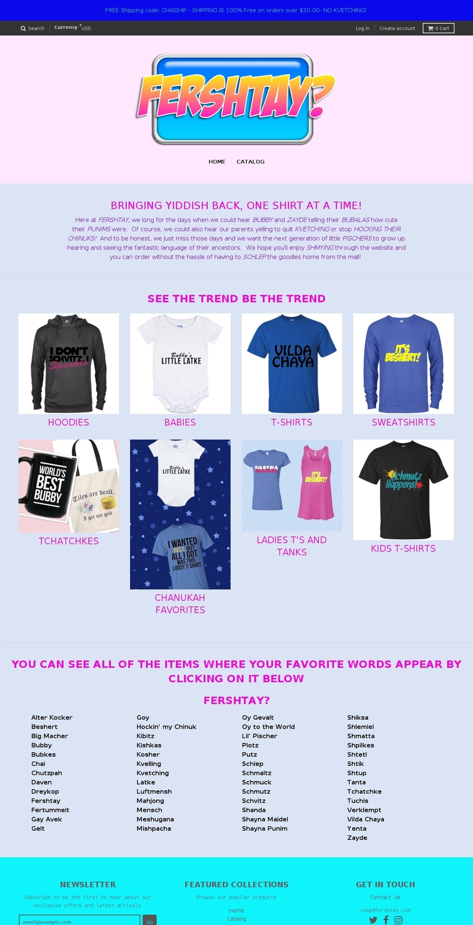 fershtay.com — Shopify storefront screenshot