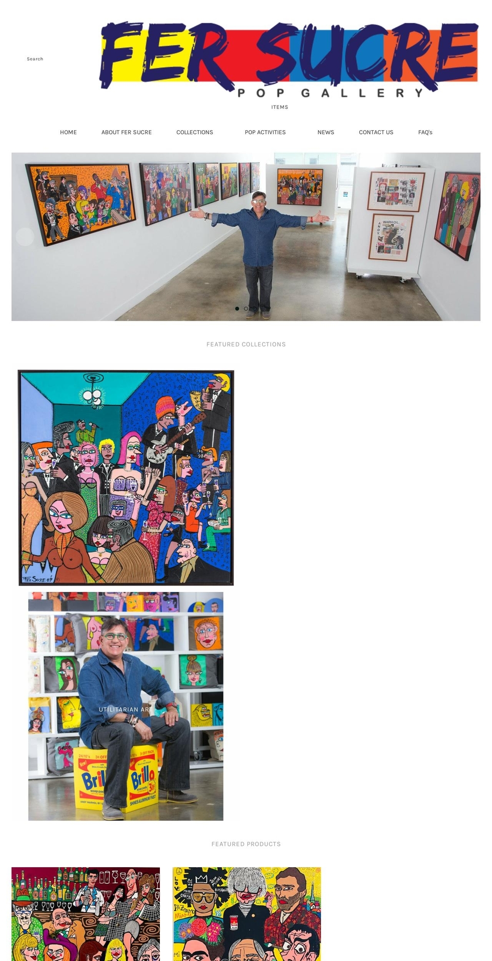 fersucrepopgallery.com shopify website screenshot
