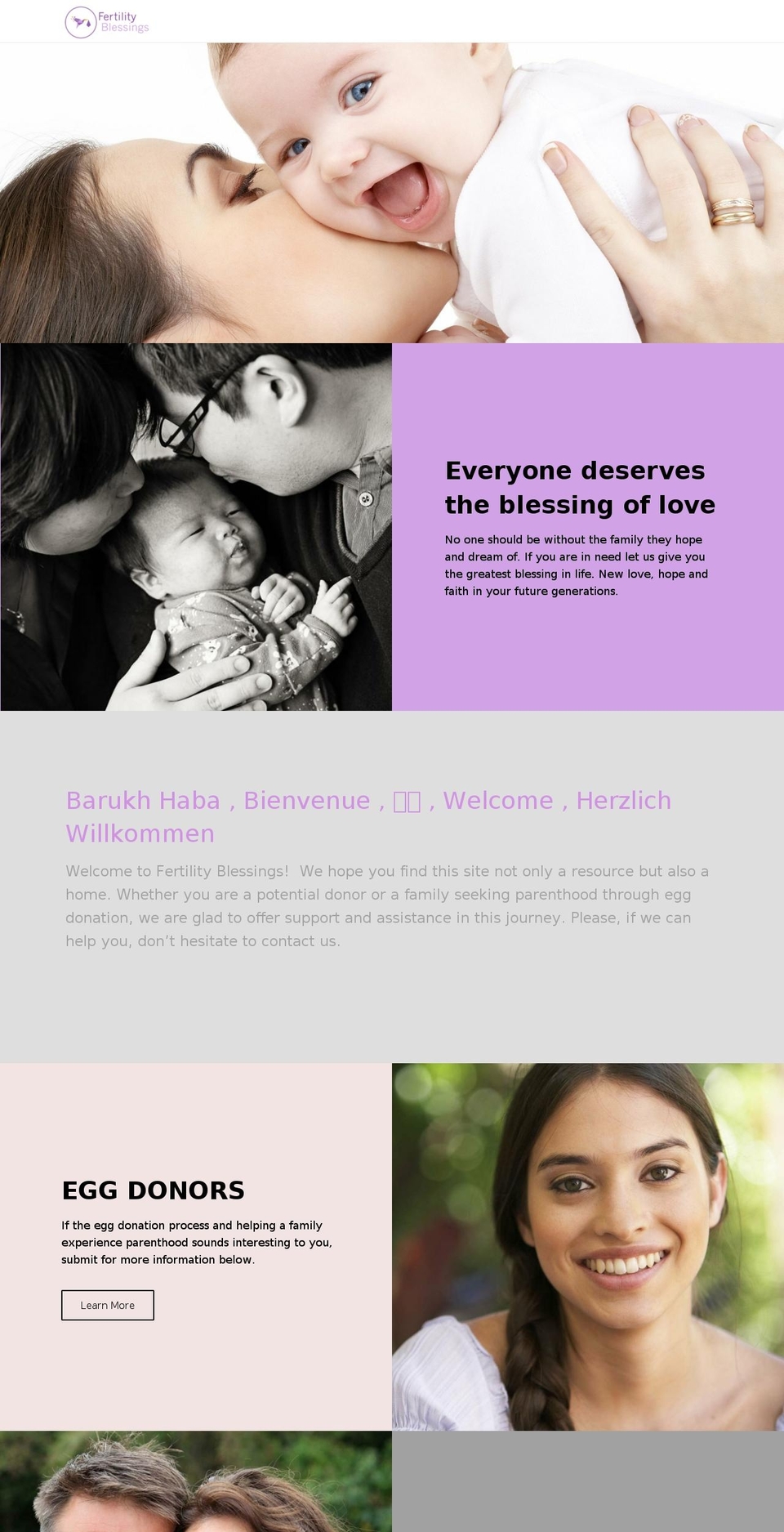 fertilityblessings.com — Shopify storefront screenshot
