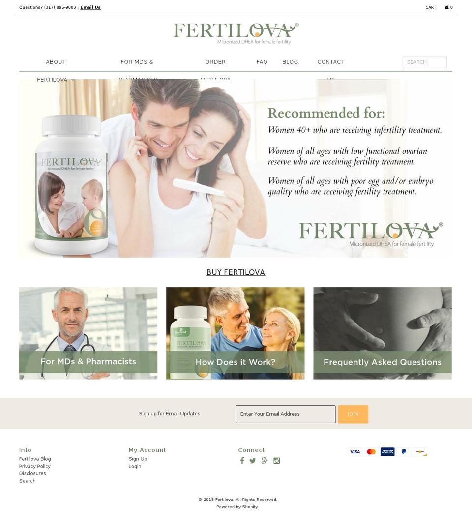 fertilova.com shopify website screenshot