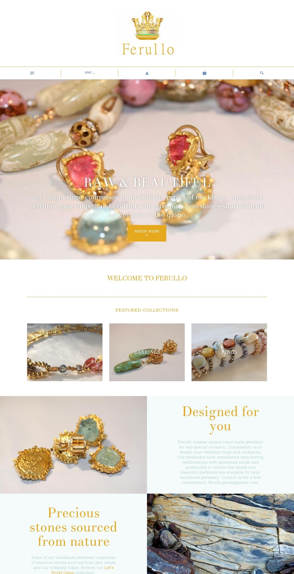 ferullo-jewels.com — Shopify storefront screenshot