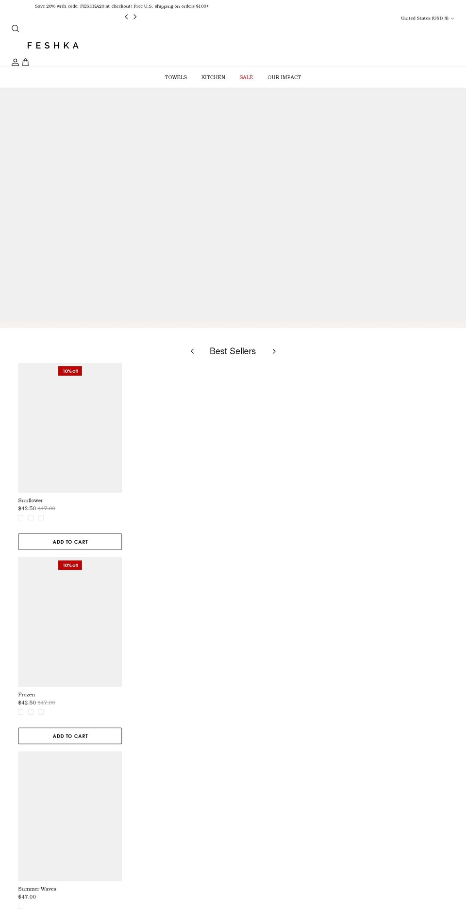 feshka.co shopify website screenshot
