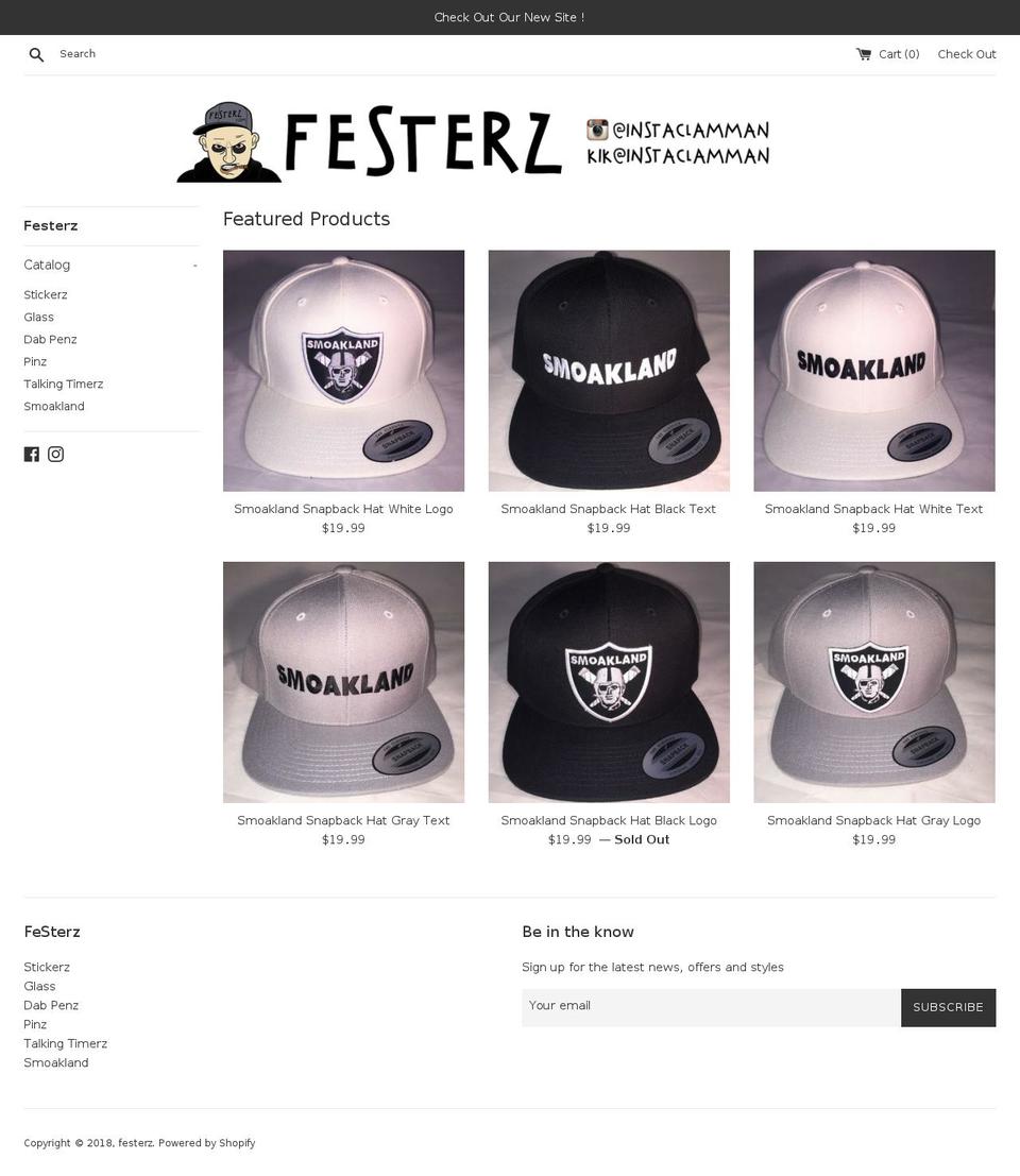 festerz.com shopify website screenshot