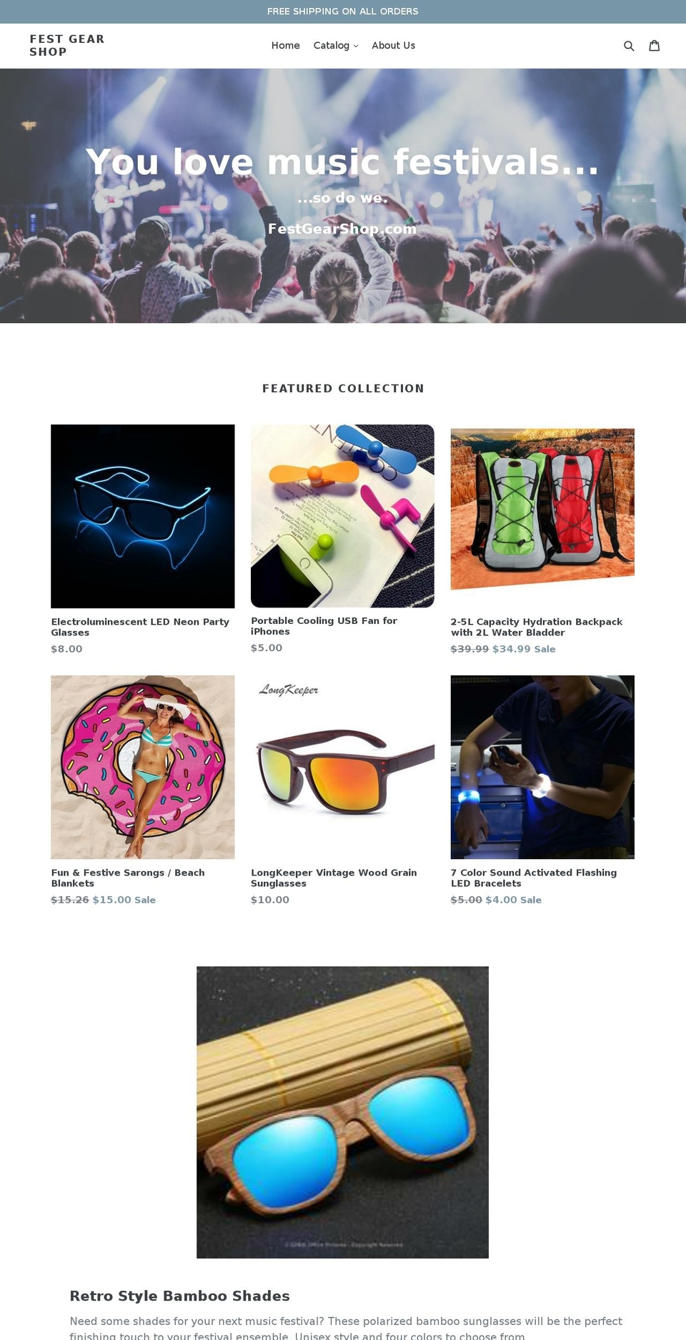 festgearshop.com — Shopify storefront screenshot