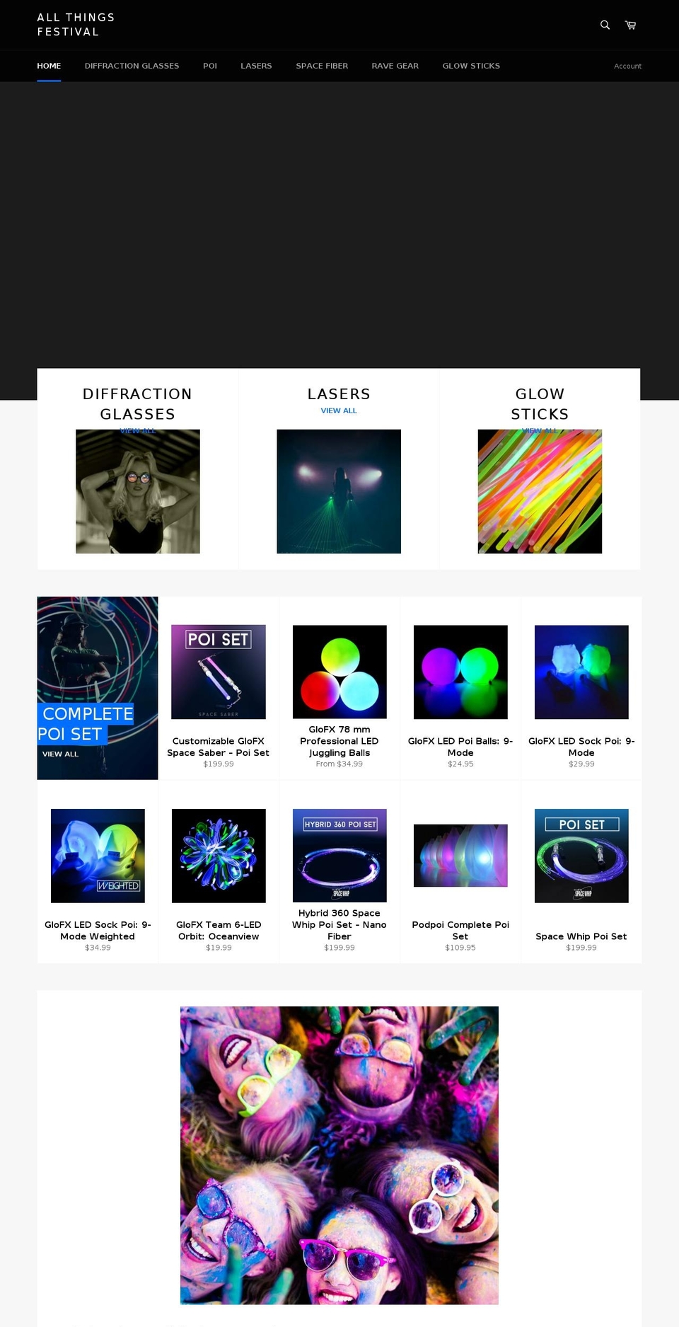 festiesworld.com — Shopify storefront screenshot