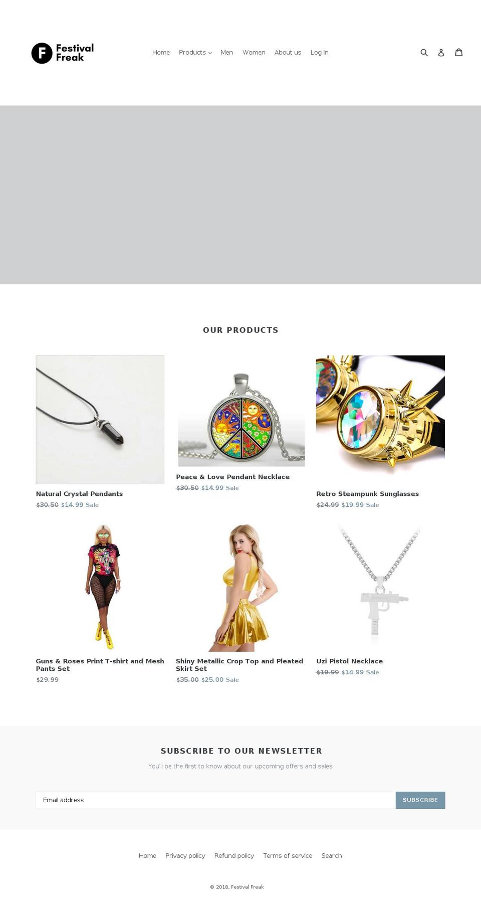 festival-freak.com — Shopify storefront screenshot