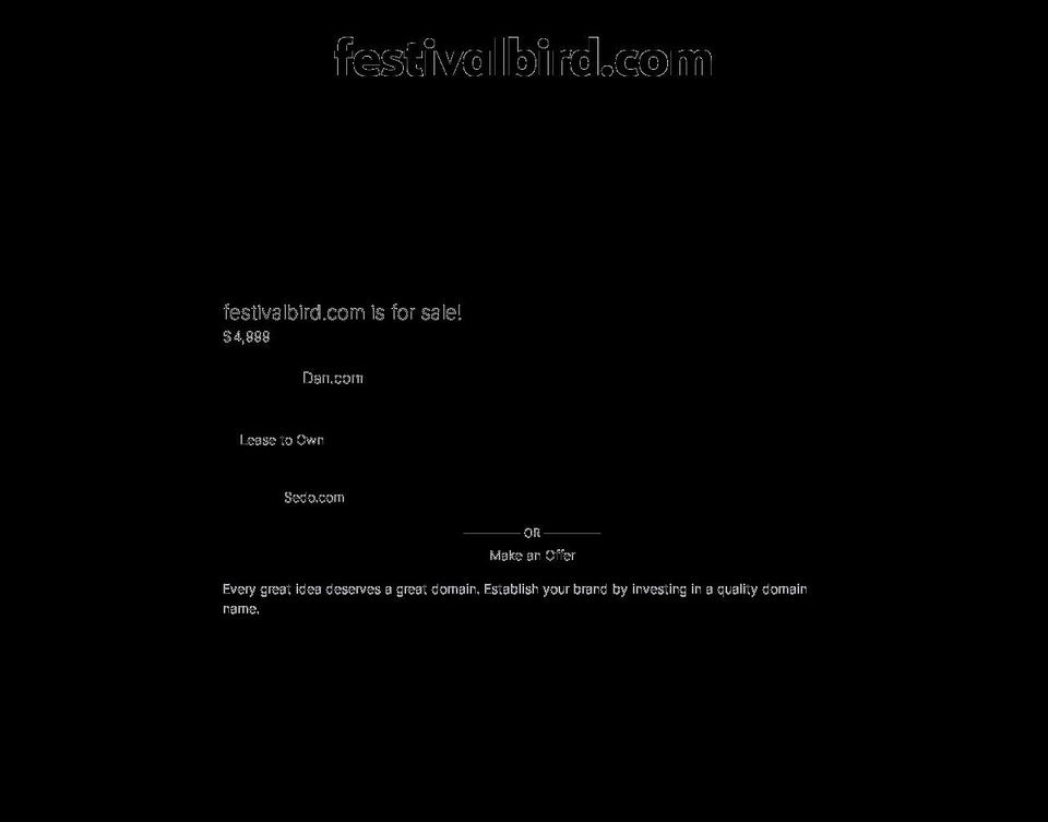 festivalbird.com — Shopify storefront screenshot