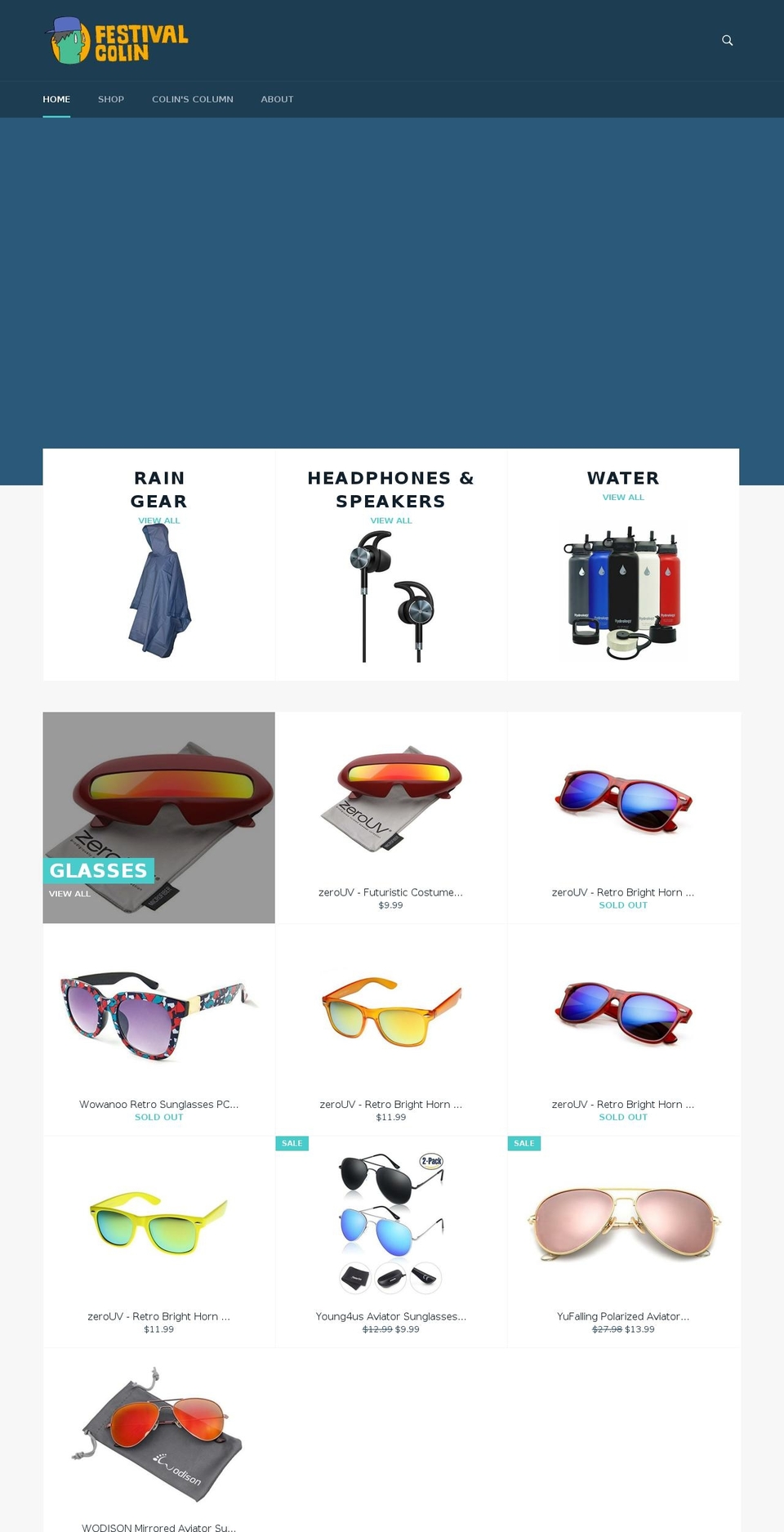 festivalcolin.com — Shopify storefront screenshot