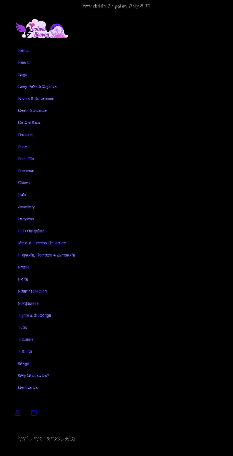 festivalheaven.com shopify website screenshot