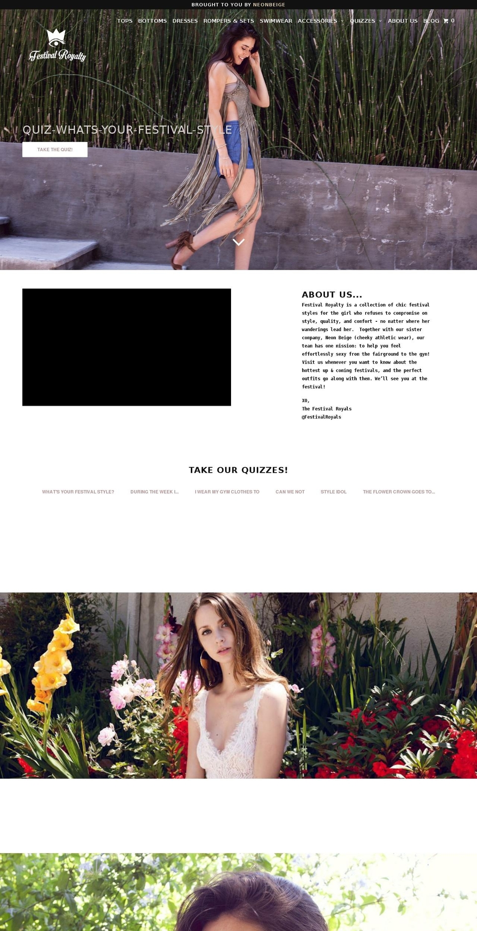 festivalroyalty.com — Shopify storefront screenshot