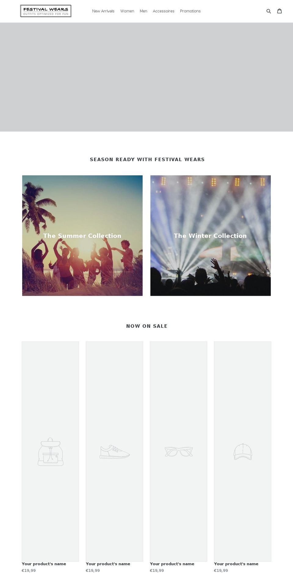 festivalwears.com — Shopify storefront screenshot