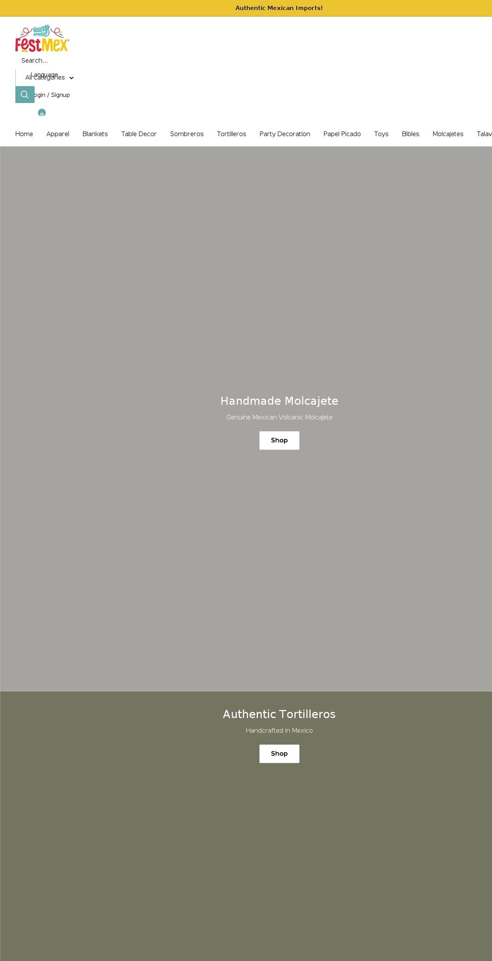 festmex.com shopify website screenshot