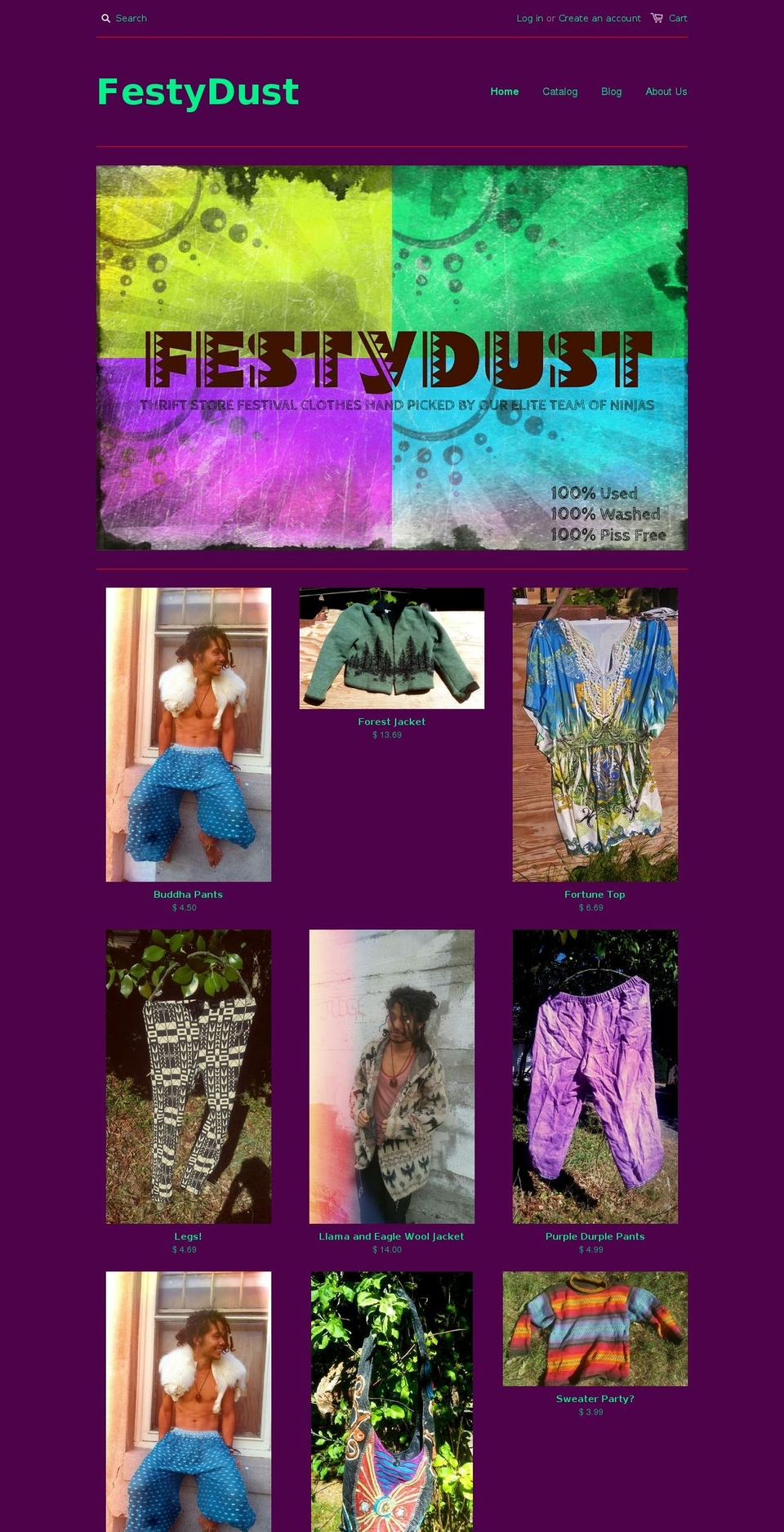 festydust.com — Shopify storefront screenshot