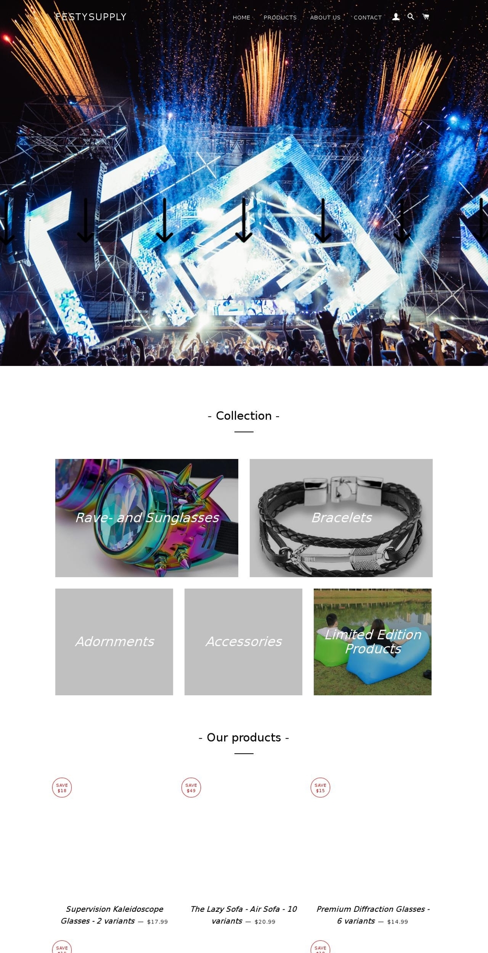 festysupply.com — Shopify storefront screenshot