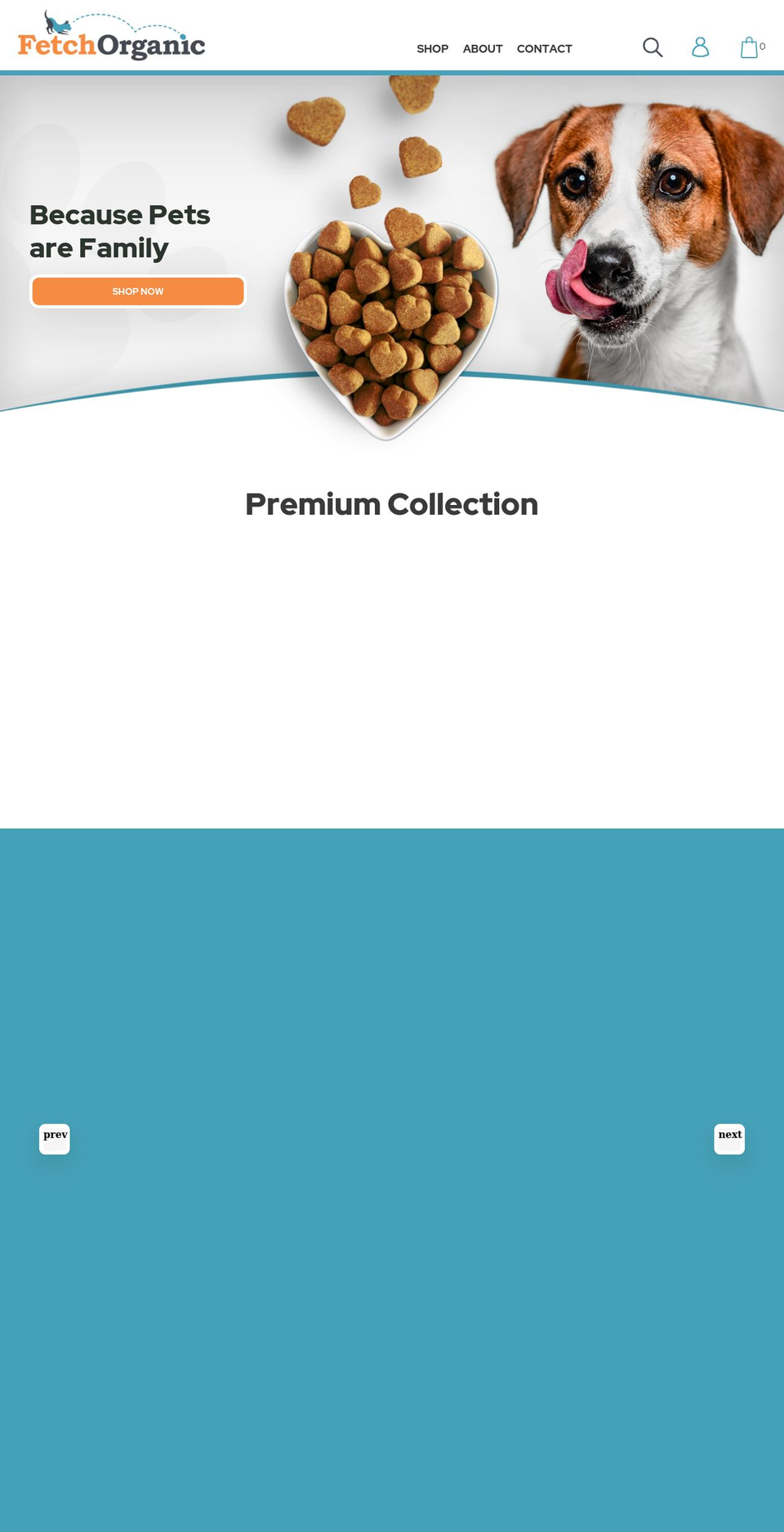 fetchorganic.com shopify website screenshot