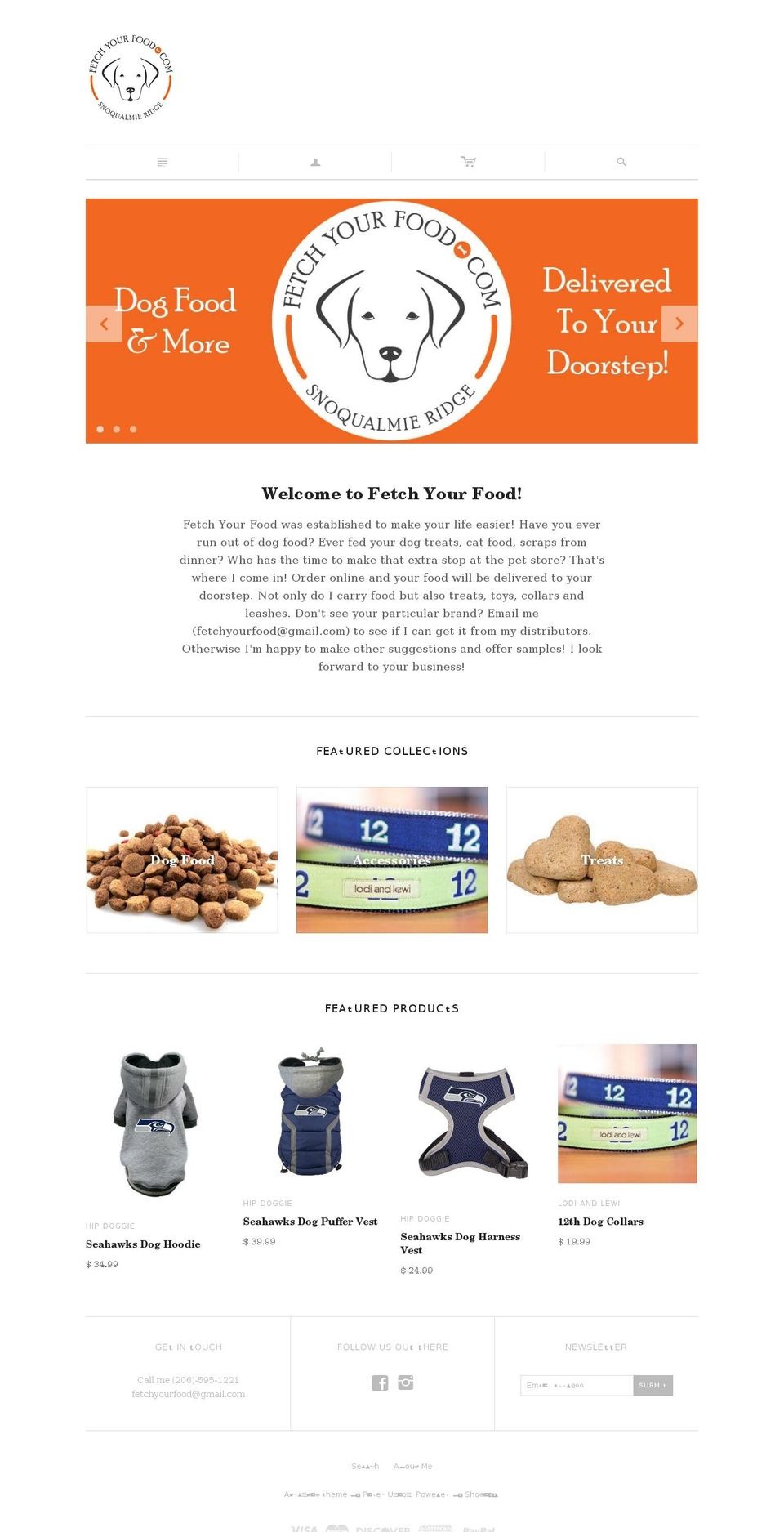 fetchyourfood.com shopify website screenshot