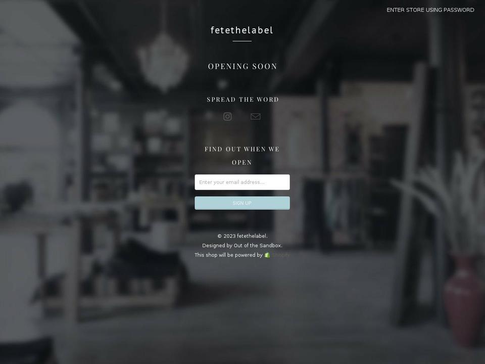 fetelabel.com shopify website screenshot