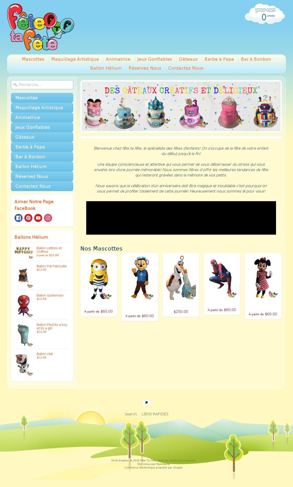 fetetafete.com — Shopify storefront screenshot
