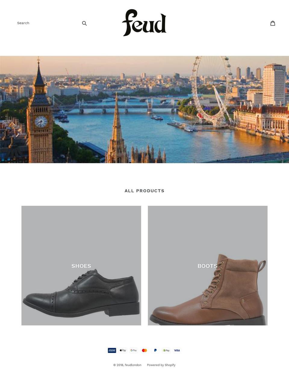 feudlondon.com shopify website screenshot