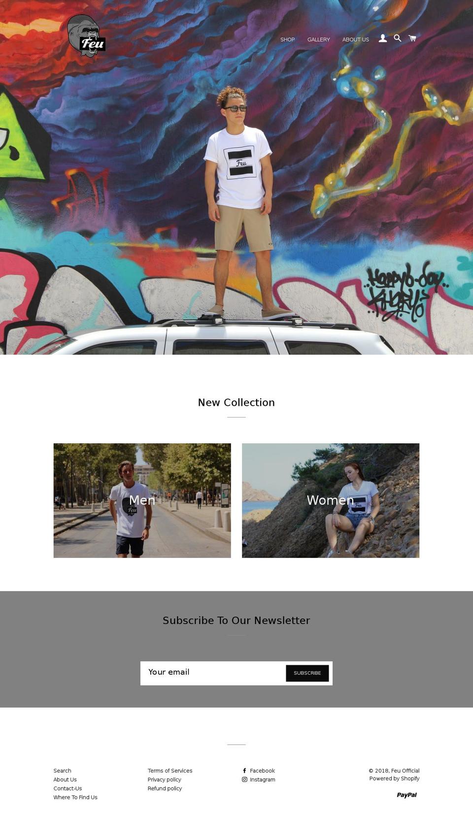 feuofficial.com — Shopify storefront screenshot
