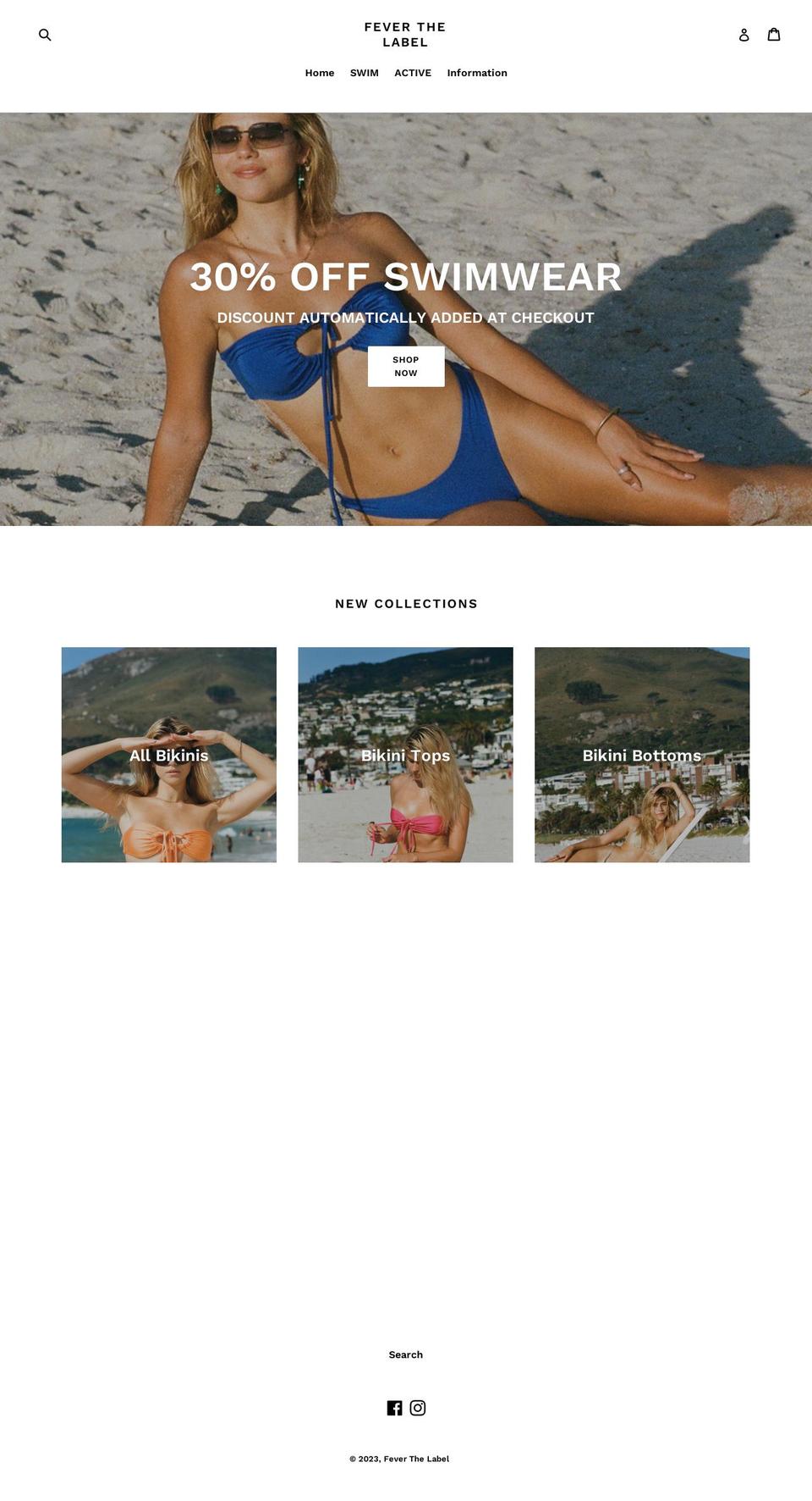 feverthelabel.com — Shopify storefront screenshot