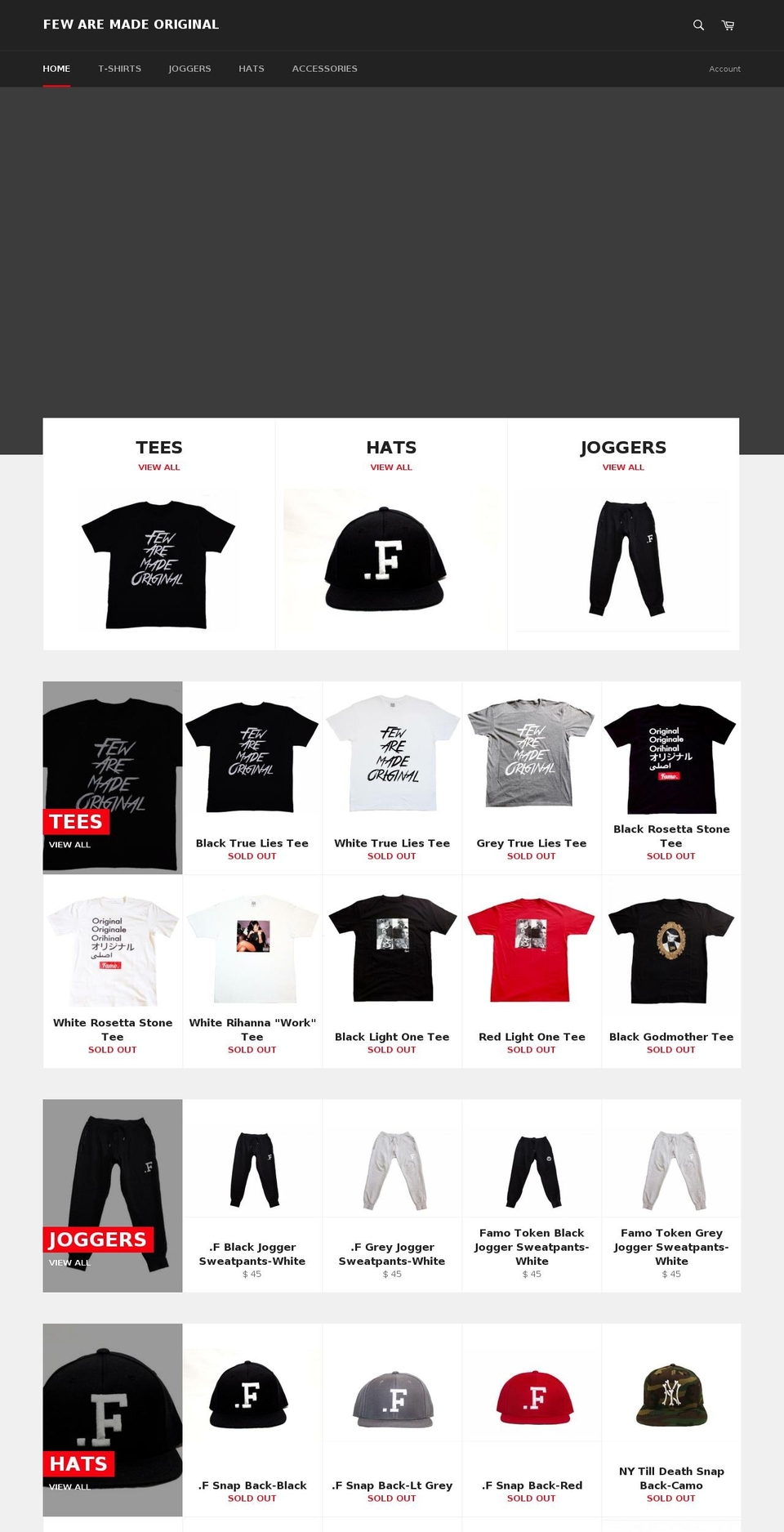 fewaremadeoriginal.com shopify website screenshot